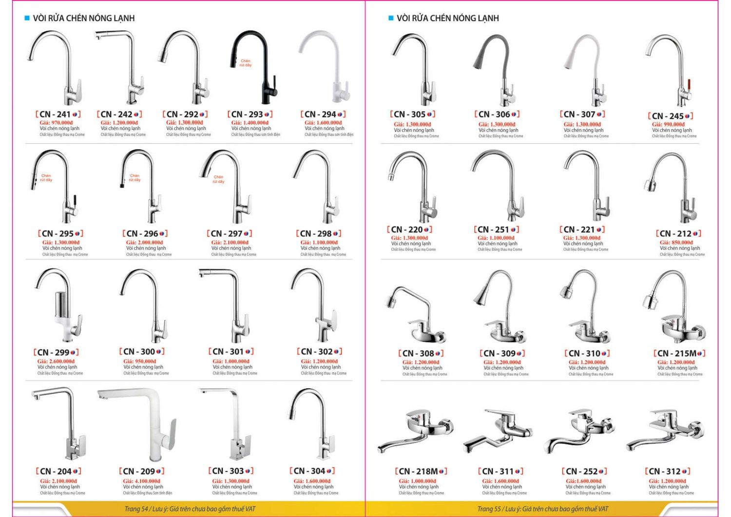 Thiết bị vệ sinh RANROVER Catalogue và Bảng giá mới nhất /Page 28